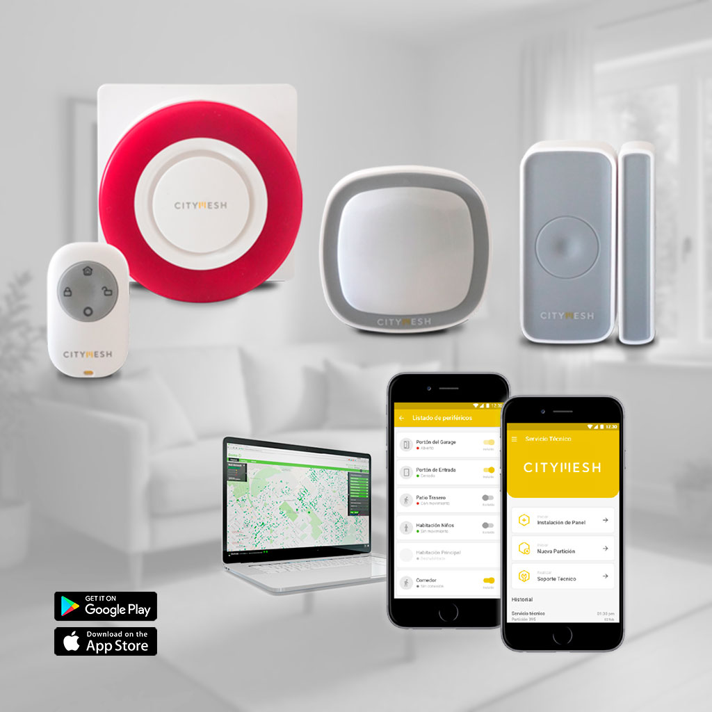 kit alarma inalambrica city mesh